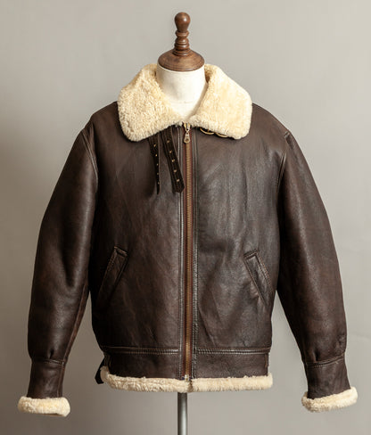 Vintage B3 Bomber Sheepskin Shearling Flying Jacket USAAF (44)