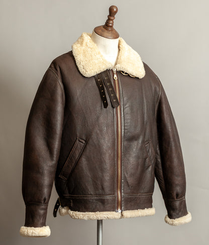 Vintage B3 Bomber Sheepskin Shearling Flying Jacket USAAF (44)