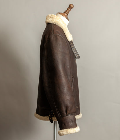 Vintage B3 Bomber Sheepskin Shearling Flying Jacket USAAF (44)