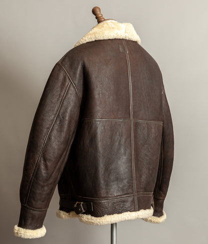 Vintage B3 Bomber Sheepskin Shearling Flying Jacket USAAF (44)