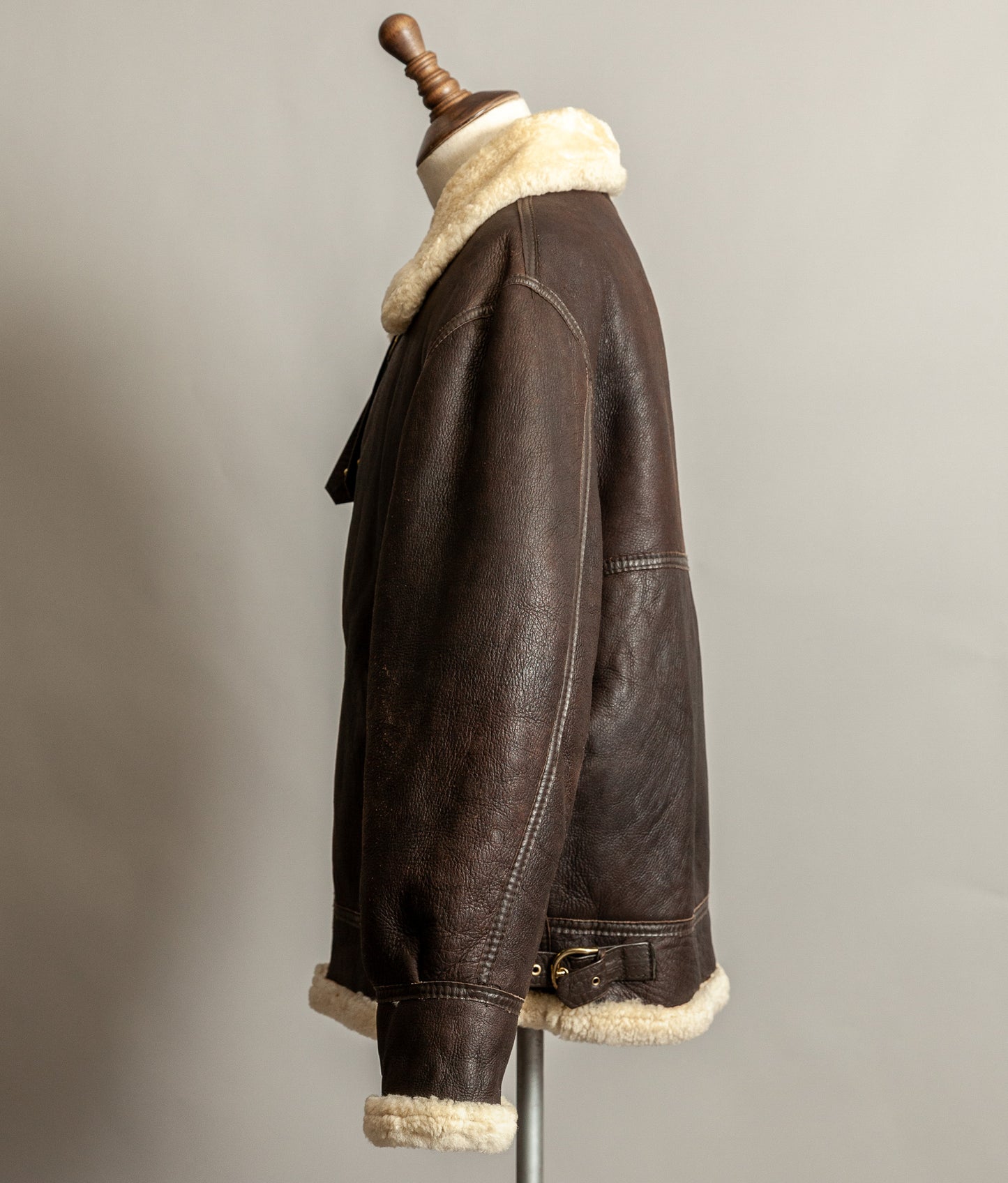 Vintage B3 Bomber Sheepskin Shearling Flying Jacket USAAF (44)