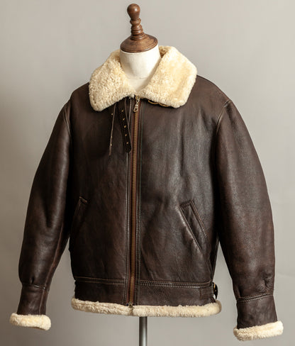Vintage B3 Bomber Sheepskin Shearling Flying Jacket USAAF (44)