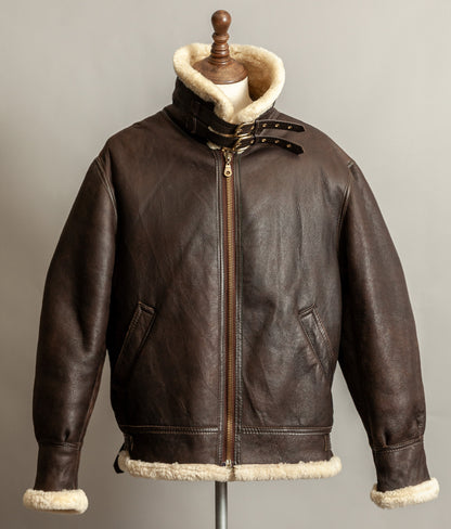 Vintage B3 Bomber Sheepskin Shearling Flying Jacket USAAF (44)