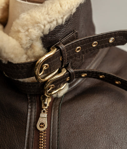 Vintage B3 Bomber Sheepskin Shearling Flying Jacket USAAF (44)