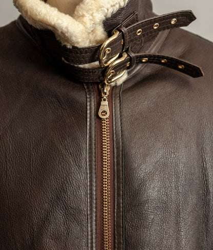 Vintage B3 Bomber Sheepskin Shearling Flying Jacket USAAF (44)