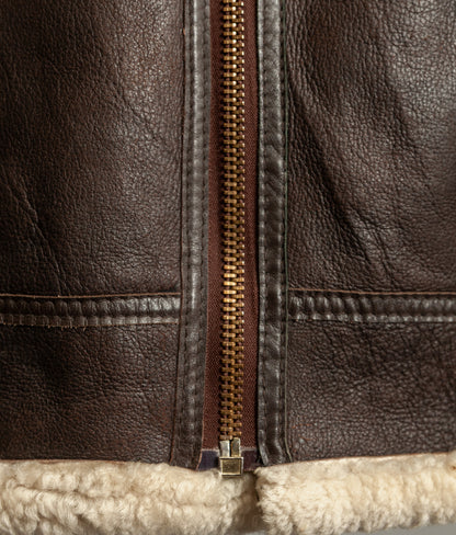 Vintage B3 Bomber Sheepskin Shearling Flying Jacket USAAF (44)
