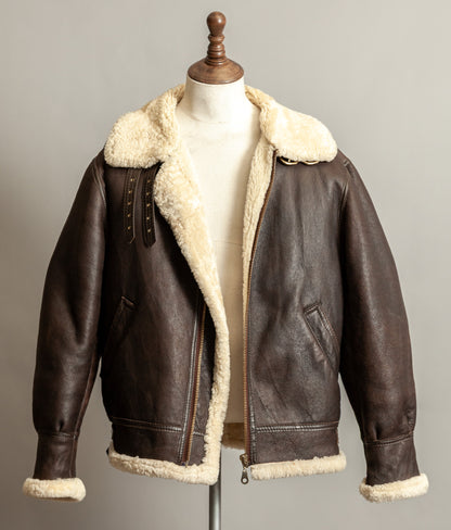 Vintage B3 Bomber Sheepskin Shearling Flying Jacket USAAF (44)