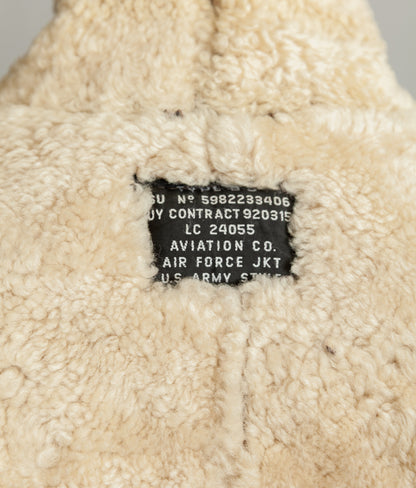 Vintage B3 Bomber Sheepskin Shearling Flying Jacket USAAF (44)