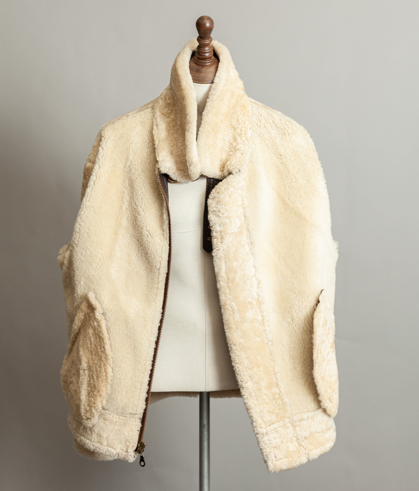 Vintage B3 Bomber Sheepskin Shearling Flying Jacket USAAF (44)