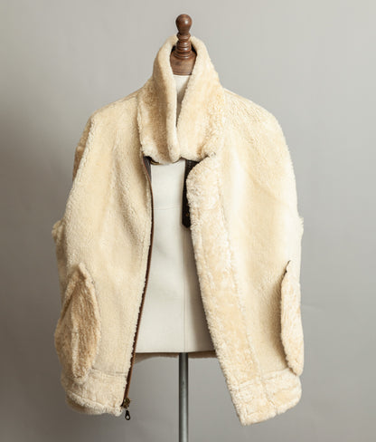 Vintage B3 Bomber Sheepskin Shearling Flying Jacket USAAF (44)