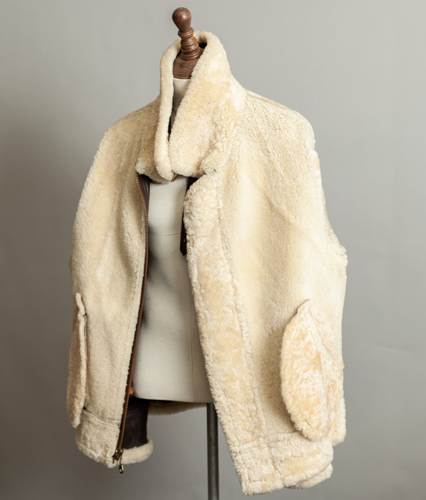 Vintage B3 Bomber Sheepskin Shearling Flying Jacket USAAF (44)