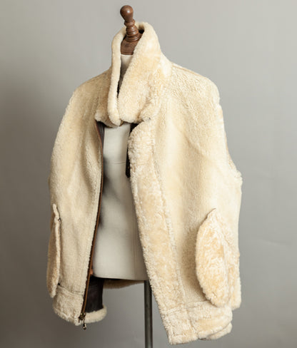 Vintage B3 Bomber Sheepskin Shearling Flying Jacket USAAF (44)