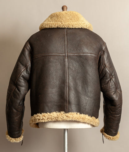 Vintage RAF Irvin Sheepskin Shearling Flying Jacket Blackbird Leather England (44)