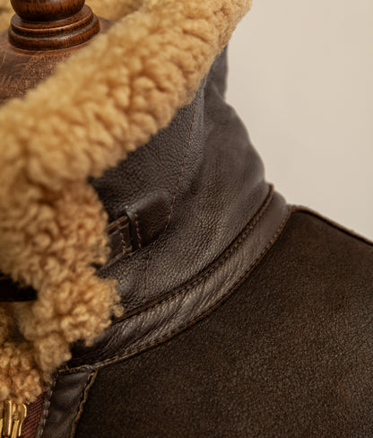 Vintage RAF Irvin Sheepskin Shearling Flying Jacket Blackbird Leather England (44)