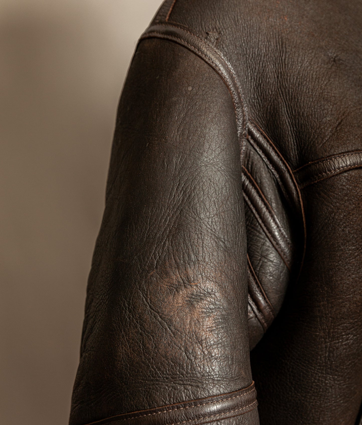 Vintage RAF Irvin Sheepskin Shearling Flying Jacket Blackbird Leather England (44)