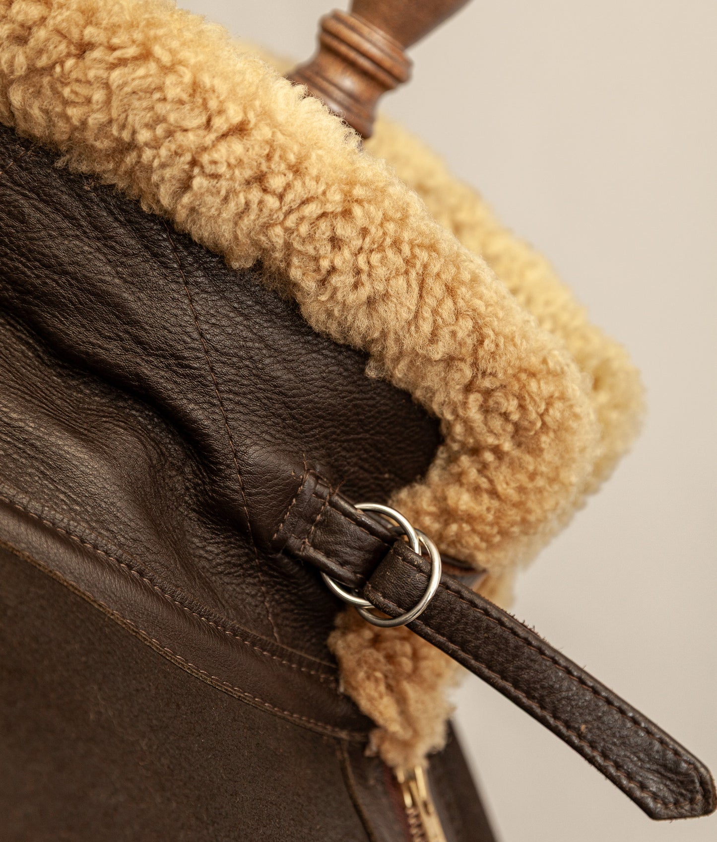 Vintage RAF Irvin Sheepskin Shearling Flying Jacket Blackbird Leather England (44)