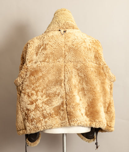 Vintage RAF Irvin Sheepskin Shearling Flying Jacket Blackbird Leather England (44)