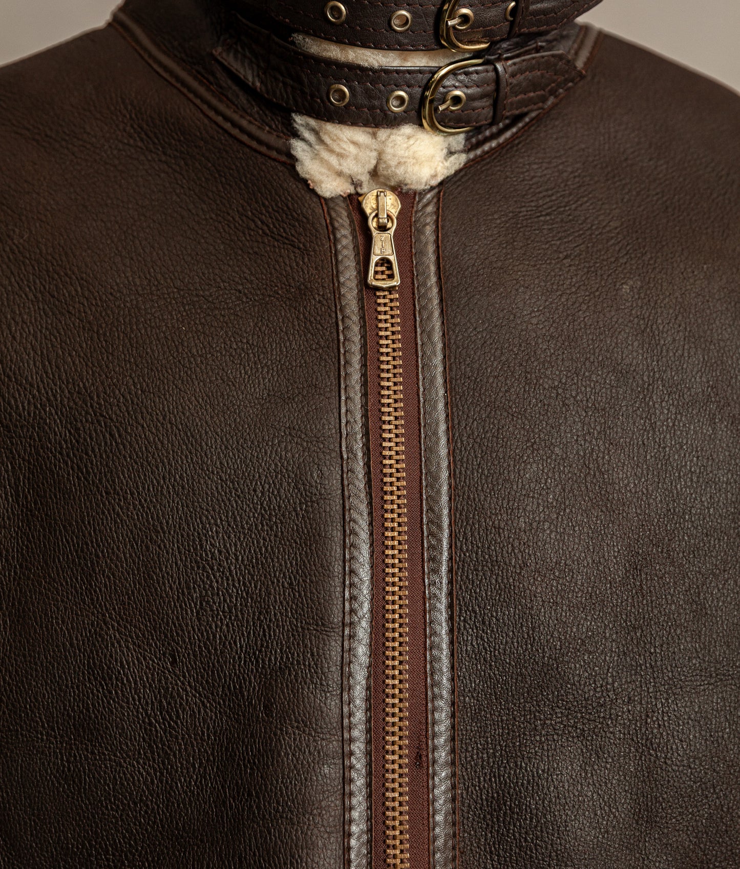 Vintage 1980s USAAF B-3 Sheepskin Shearling Flight Jacket XL (46)