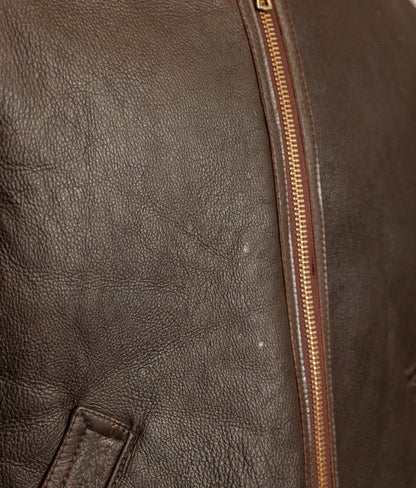 Vintage 1980s USAAF B-3 Sheepskin Shearling Flight Jacket XL (46)