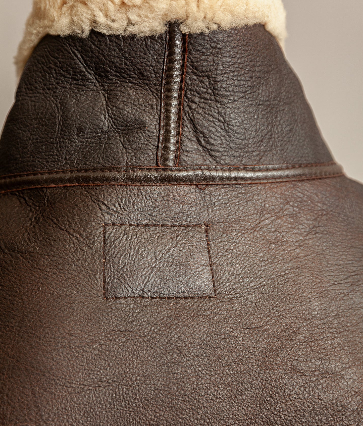 Vintage 1980s USAAF B-3 Sheepskin Shearling Flight Jacket XL (46)