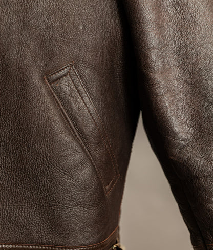 Vintage 1980s USAAF B-3 Sheepskin Shearling Flight Jacket XL (46)