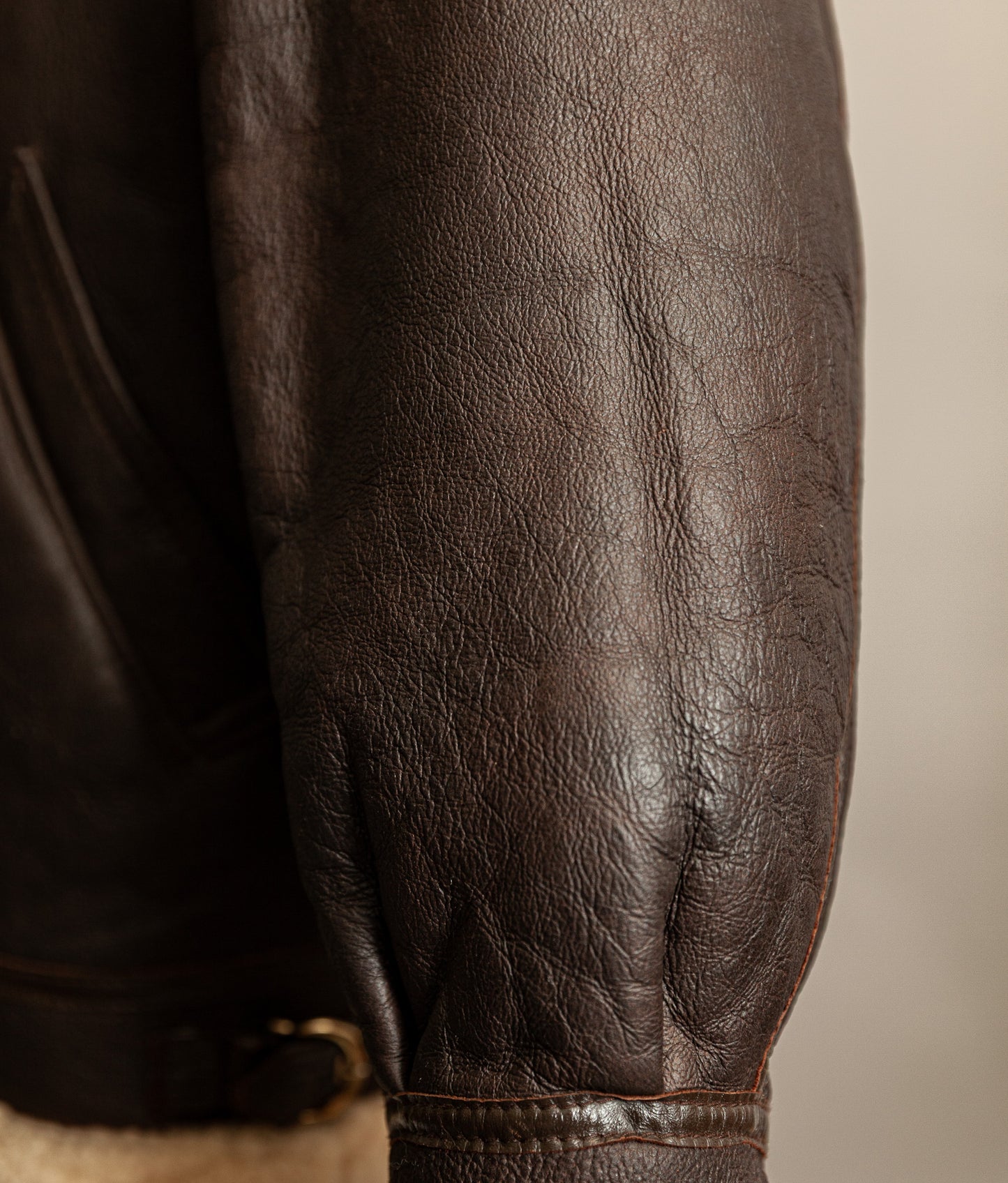 Vintage 1980s USAAF B-3 Sheepskin Shearling Flight Jacket XL (46)