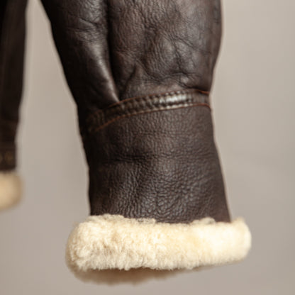 Vintage 1980s USAAF B-3 Sheepskin Shearling Flight Jacket XL (46)