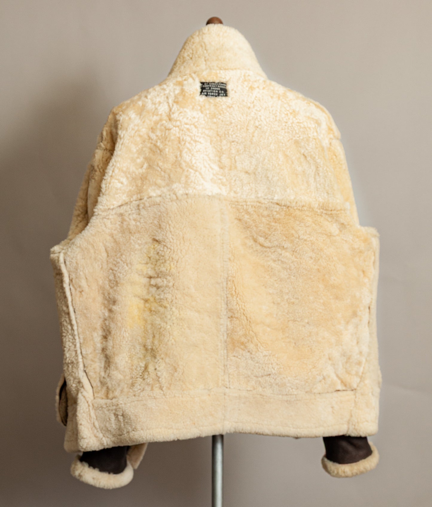 Vintage 1980s USAAF B-3 Sheepskin Shearling Flight Jacket XL (46)