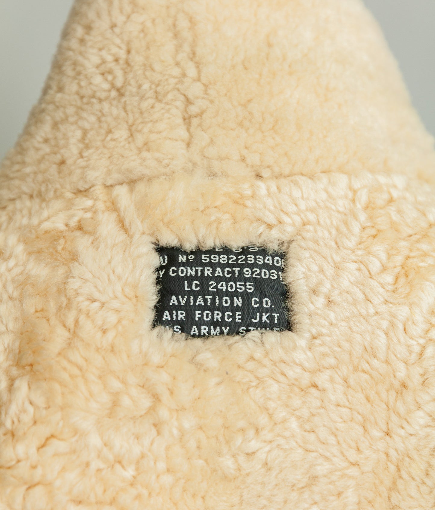 Vintage 1980s USAAF B-3 Sheepskin Shearling Flight Jacket XL (46)