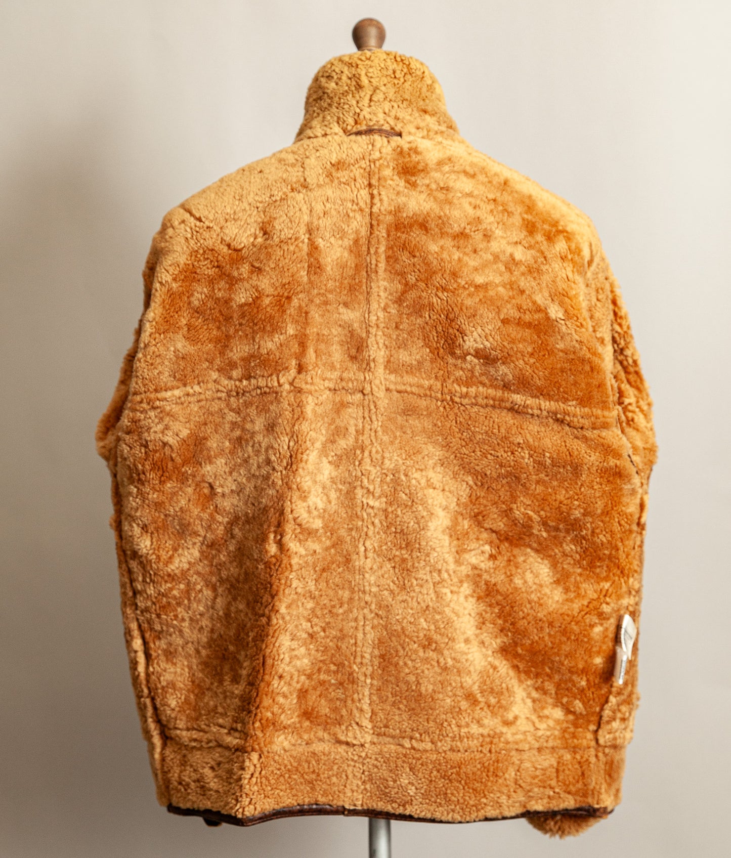 Vintage 1980s Sheepskin Shearling Flying Bomber Jacket XL (46)