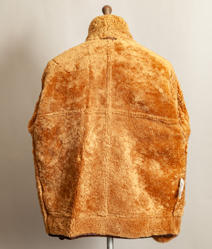 Vintage 1980s Sheepskin Shearling Flying Bomber Jacket XL (46)