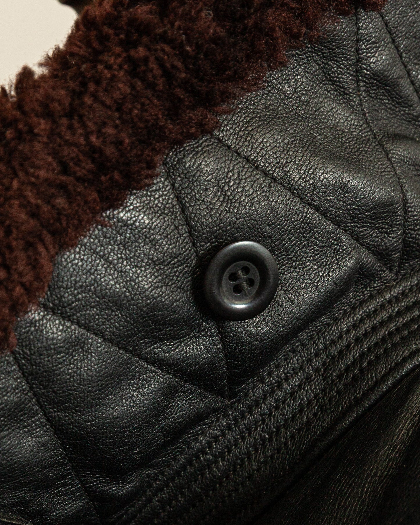 Vintage 1940s Swedish Malungs Military Leather Trench Coat XL (46)