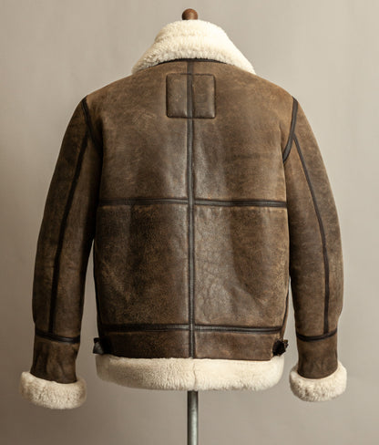 Vintage Schott B3 Sheepskin Bomber Flying Jacket Large (44)