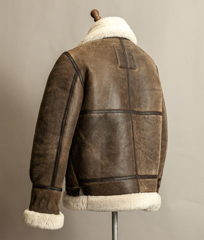 Vintage Schott B3 Sheepskin Bomber Flying Jacket Large (44)