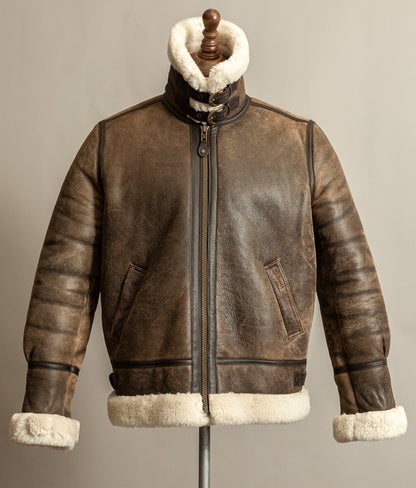 Vintage Schott B3 Sheepskin Bomber Flying Jacket Large (44)