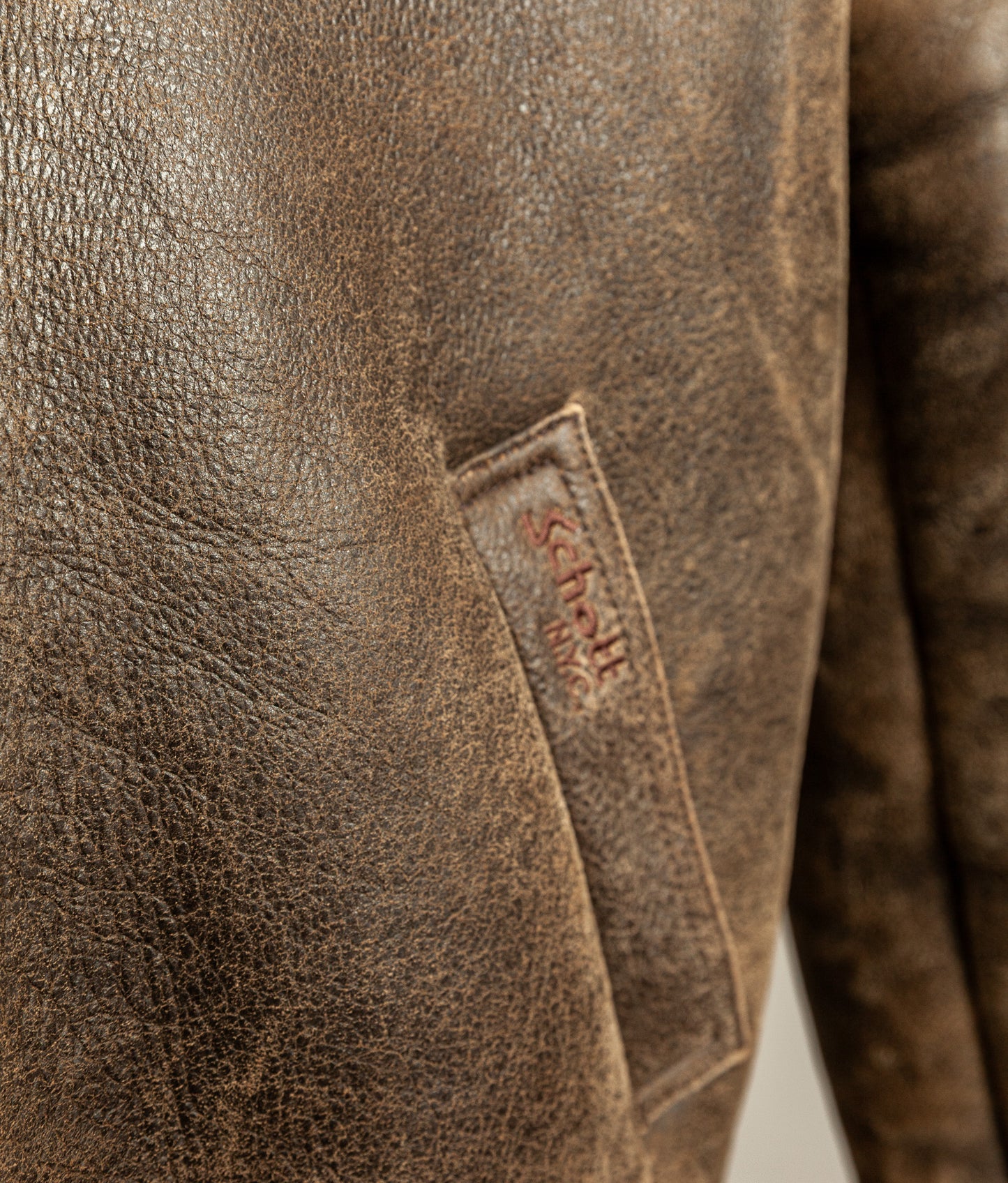 Vintage Schott B3 Sheepskin Bomber Flying Jacket Large (44)