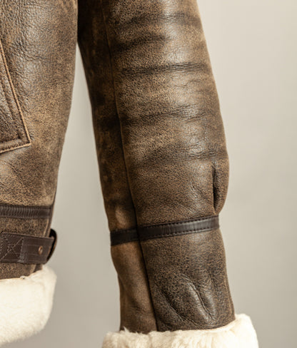 Vintage Schott B3 Sheepskin Bomber Flying Jacket Large (44)