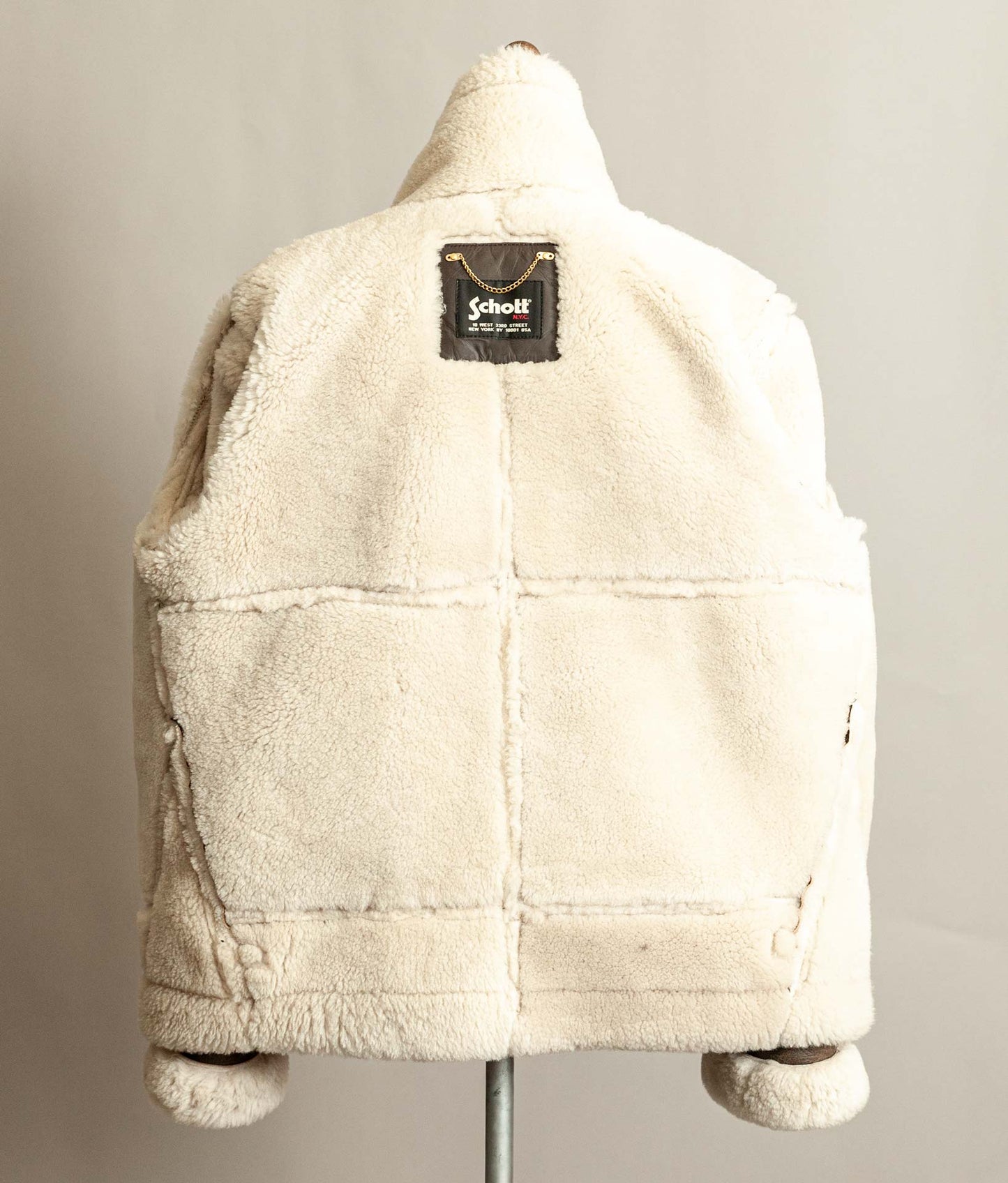 Vintage Schott B3 Sheepskin Bomber Flying Jacket Large (44)