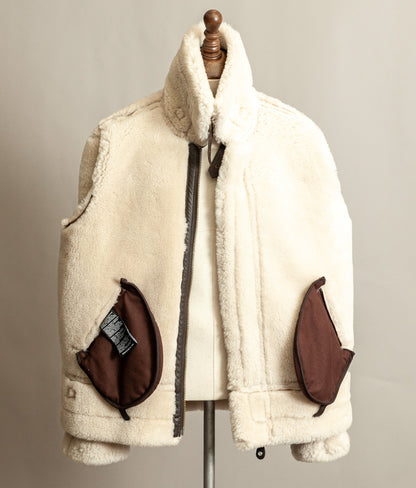 Vintage Schott B3 Sheepskin Bomber Flying Jacket Large (44)