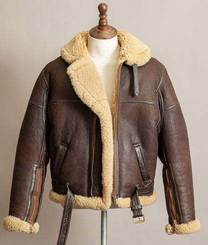 Vintage RAF Irvin Ground Crew Sheepskin Shearling Flying Jacket Medium (42)