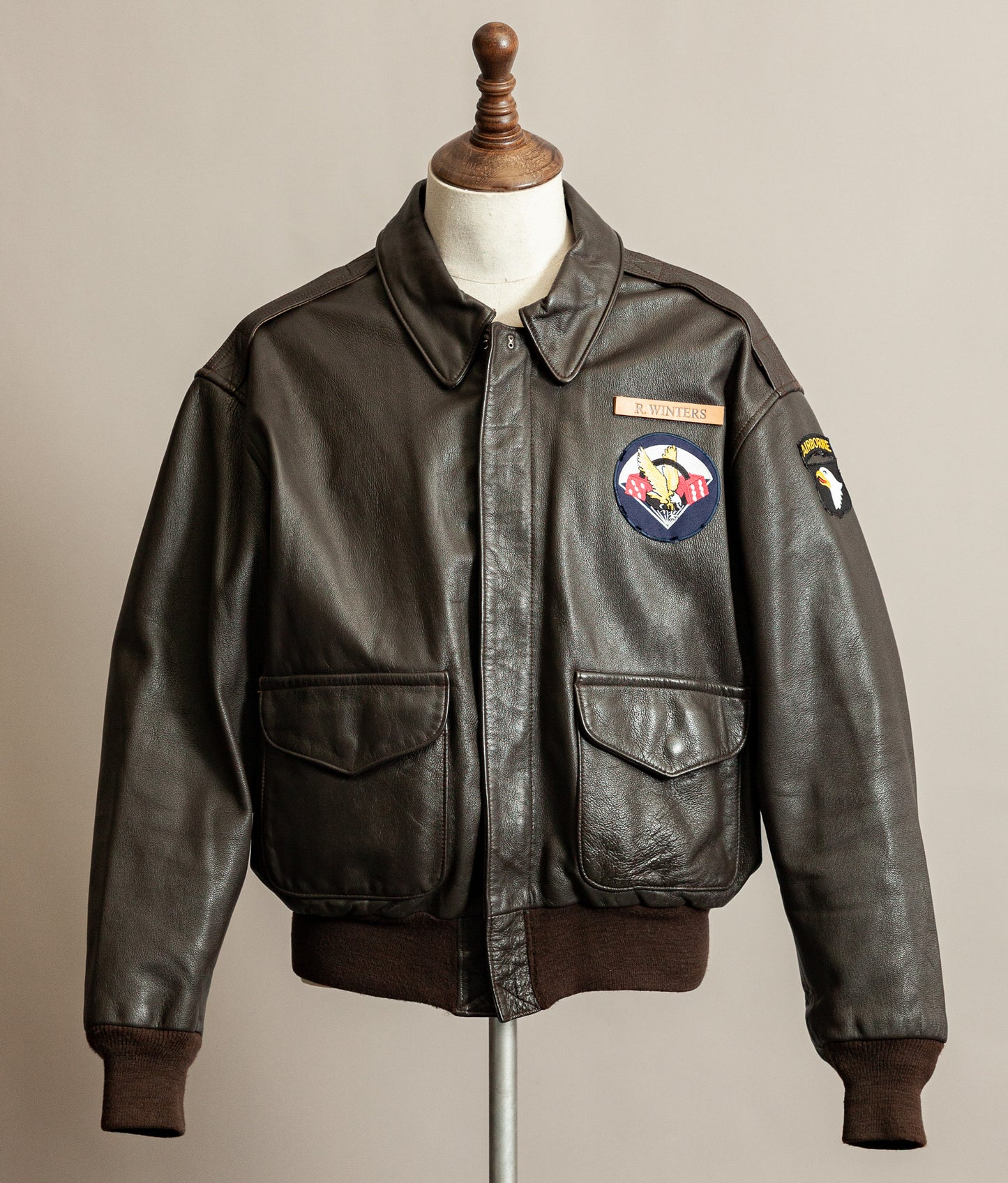 Vintage 1980s Avirex A2 Goatskin Leather Flying Jacket XL (46)