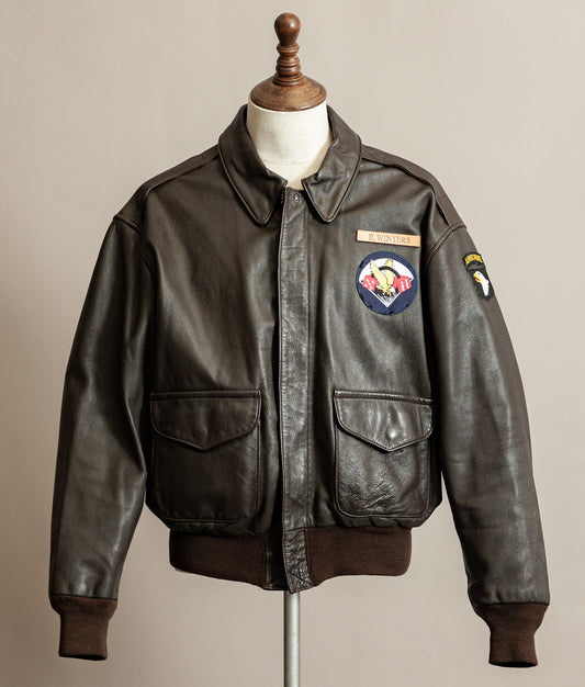 Vintage 1980s Avirex A2 Goatskin Leather Flying Jacket XL (46)