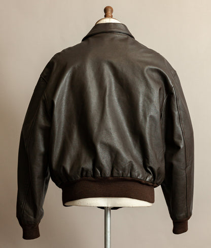 Vintage 1980s Avirex A2 Goatskin Leather Flying Jacket XL (46)