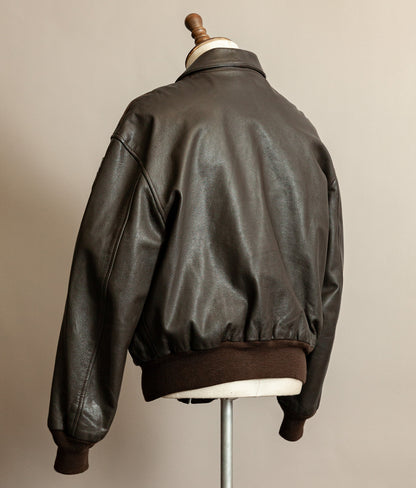 Vintage 1980s Avirex A2 Goatskin Leather Flying Jacket XL (46)