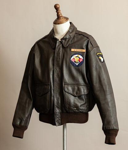 Vintage 1980s Avirex A2 Goatskin Leather Flying Jacket XL (46)