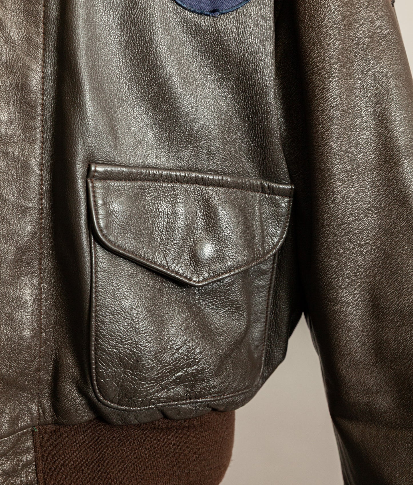 Vintage 1980s Avirex A2 Goatskin Leather Flying Jacket XL (46)