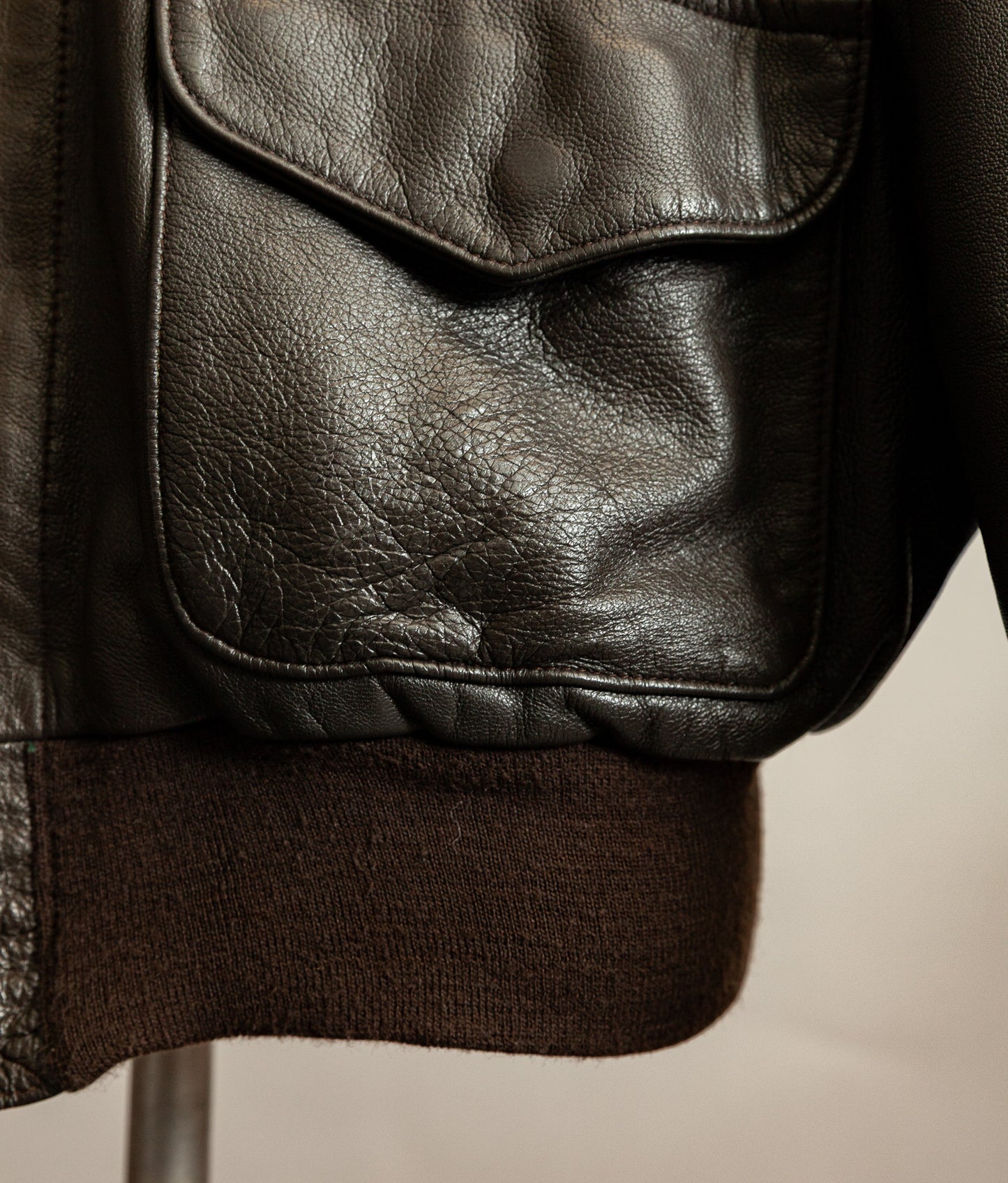 Vintage 1980s Avirex A2 Goatskin Leather Flying Jacket XL (46)