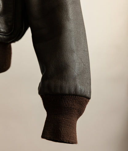 Vintage 1980s Avirex A2 Goatskin Leather Flying Jacket XL (46)