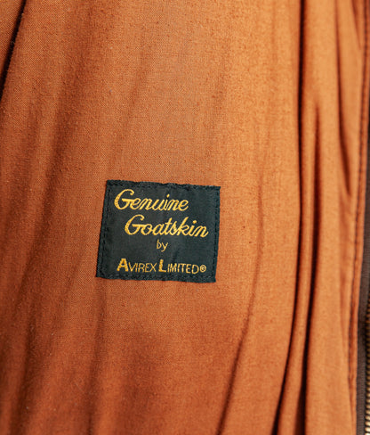 Vintage 1980s Avirex A2 Goatskin Leather Flying Jacket XL (46)