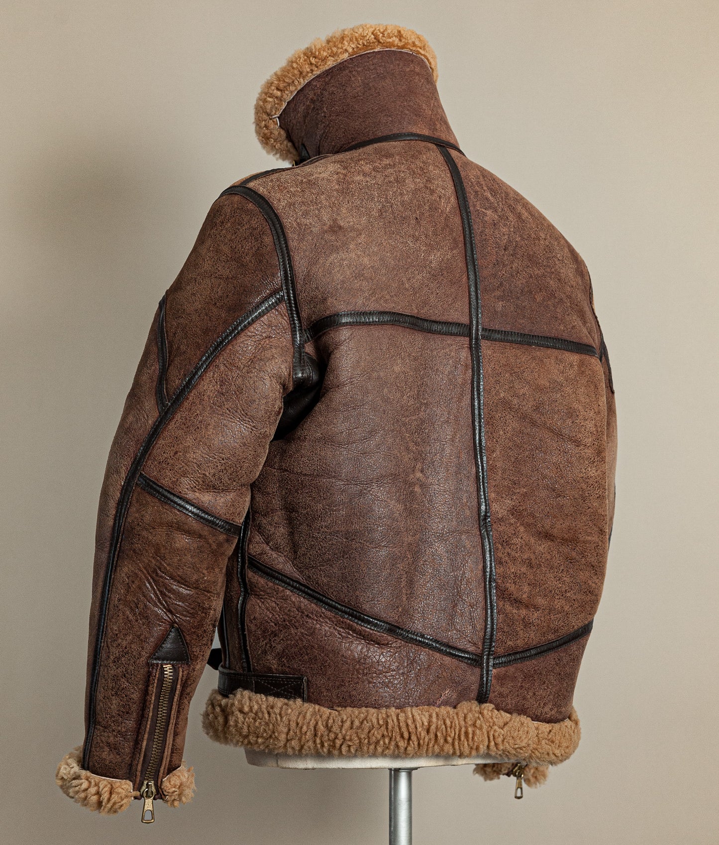 Vintage 1970s Cirrus RAF Irvin Ground Crew Sheepskin Shearling Flying Jacket Medium (42)